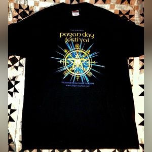 Annual pagan day festival Tshirt Mens L Tolerance For All Pagan Traditions NEW